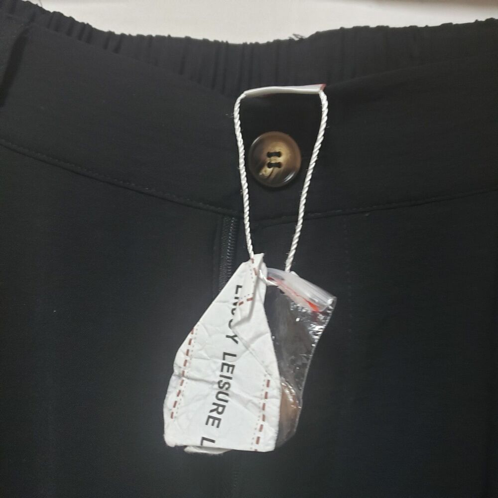 Women's Tarse Black Palazzo Pants Small/Med Elastic Band Wide Leg New With Tags - Picture 6 of 10
